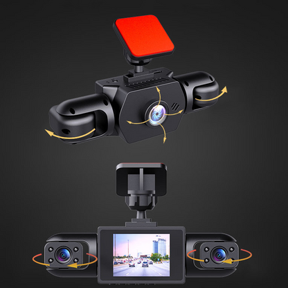 🚗📹 Dashcam 4K pour voiture avec 4 caméras – vision panoramique à 360° pour un enregistrement complet et une protection maximale. 🛡️⚡ Installation facile, sécurité permanente ! 🎯