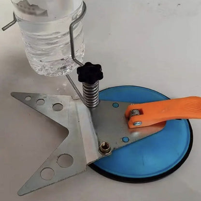Fixateur de positionnement précis d'ouverture de carrelage à ventouse