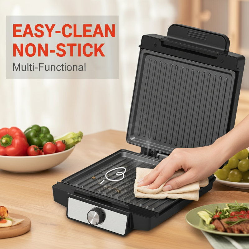 Appareil à panini électrique 1400 W  et grill