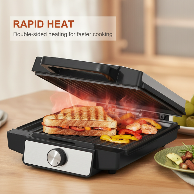 Appareil à panini électrique 1400 W  et grill