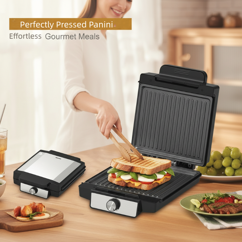 Appareil à panini électrique 1400 W  et grill