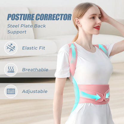 Correcteur de Posture avec Support Dorsal en Plaque d'Acier