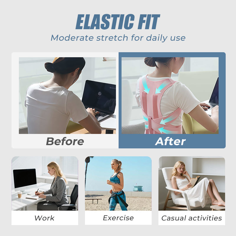 Correcteur de Posture avec Support Dorsal en Plaque d'Acier