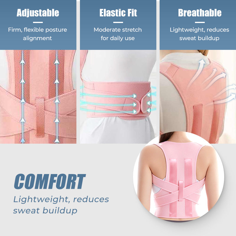 Correcteur de Posture avec Support Dorsal en Plaque d'Acier