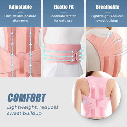 Correcteur de Posture avec Support Dorsal en Plaque d'Acier