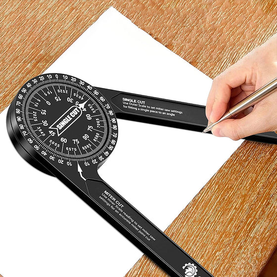 🔥‑50% OFFRE LIMITÉE📐 Rapporteur d’angle de scie 7″, gravure laser, blocage 1 main, coupe parfaite des plinthes au premier coup 🛠️✨