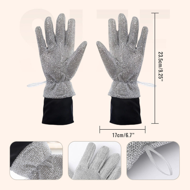 Gants de Nettoyage en Laine d'Acier avec Doublure Chaude