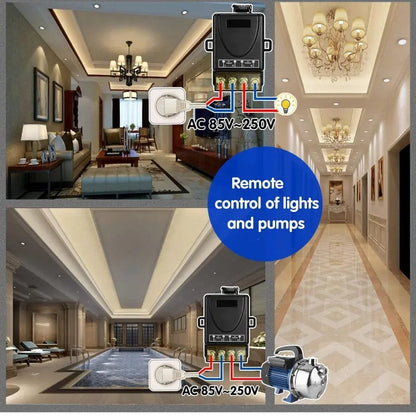 📢📢50% DE RÉDUCTION ! 📡⚡ Kit Sans Fil Interrupteur + Récepteur – Contrôle à 100 m, 30 A & Installation Sans Câblage ⚙️