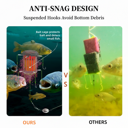 Reverse Bottom Bait Cage Hook Rig