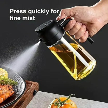 📢📢50% DE RÉDUCTION !! ⏰ Pulvérisateur Huile 2-en-1 Verre – 600 ml – Large Ouverture & Anti-Goutte for Cuisine