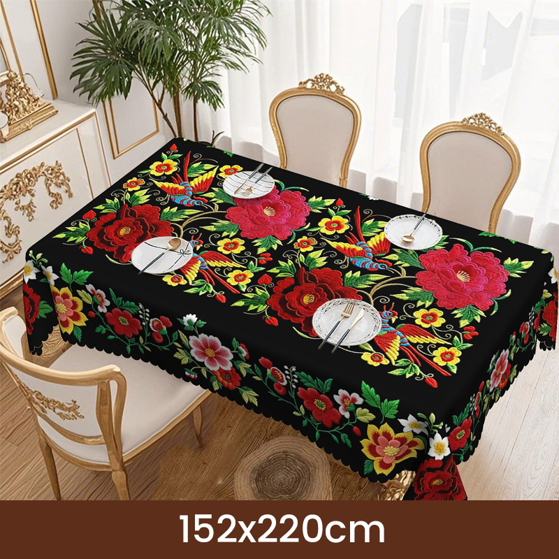 🔥Vente chaude🔥Nappe florale mexicaine avec bord festonné (50% de réduction)