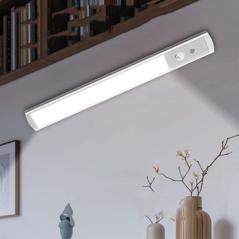 Barre lumineuse à capteur de mouvement magnétique avec affichage de la batterie