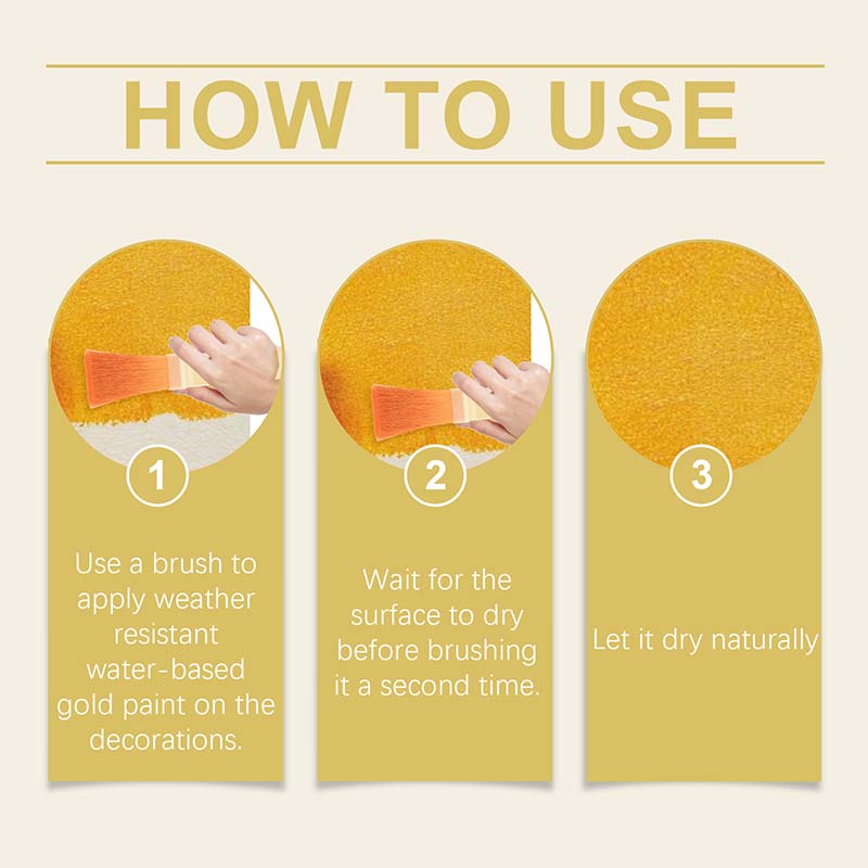 🎨🏡Peinture dorée résistante aux intempéries à base d'eau