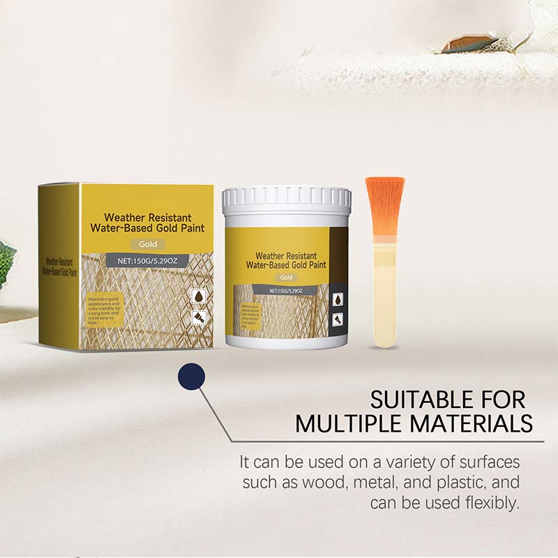 🎨🏡Peinture dorée résistante aux intempéries à base d'eau
