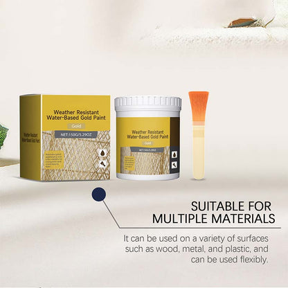 🎨🏡Peinture dorée résistante aux intempéries à base d'eau