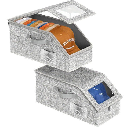 🧢 60% DE RÉDUCTION ! 🎉 Boîtes Empilables pour Casquettes – Transparentes, Modulables & Gain de Place ⚾📦