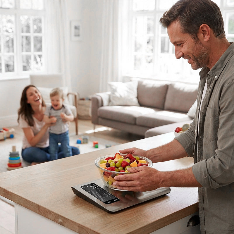 ⚖️Balance Alimentaire Intelligente – Connexion Bluetooth, Suivi des Nutriments & Design Moderne📱