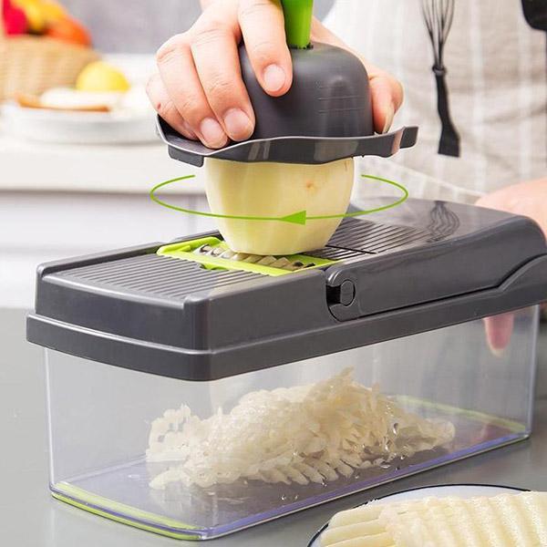 ✨Coupe-légumes multifonction – lames en acier inoxydable, facile à nettoyer, plusieurs modes de cuisson🥗