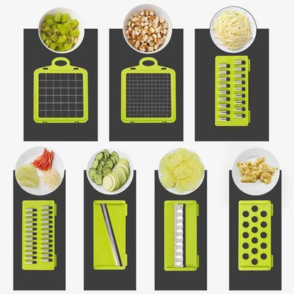 ✨Coupe-légumes multifonction – lames en acier inoxydable, facile à nettoyer, plusieurs modes de cuisson🥗