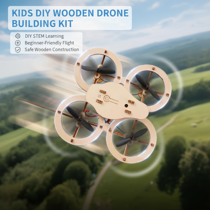 ✈️Kit de construction de drone en bois à monter soi-même pour enfants 🎁💥Livraison gratuite🚀