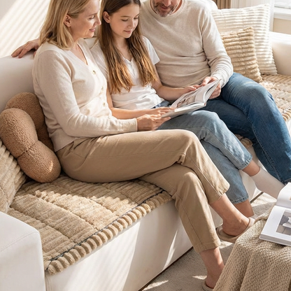 Coussin de canapé antidérapant en velours côtelé matelassé