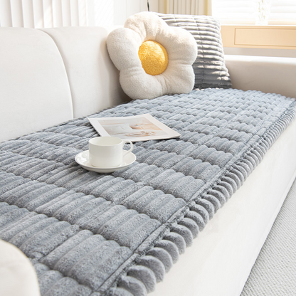 Coussin de canapé antidérapant en velours côtelé matelassé