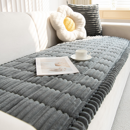 Coussin de canapé antidérapant en velours côtelé matelassé