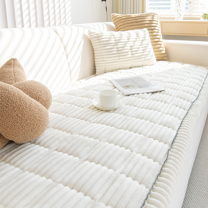 Coussin de canapé antidérapant en velours côtelé matelassé