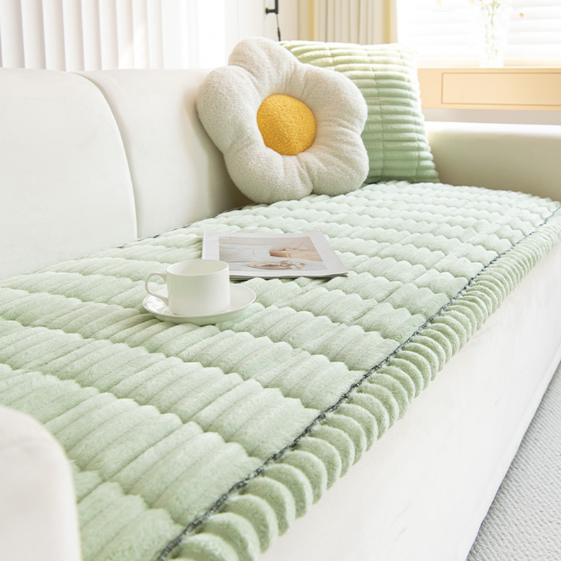 Coussin de canapé antidérapant en velours côtelé matelassé