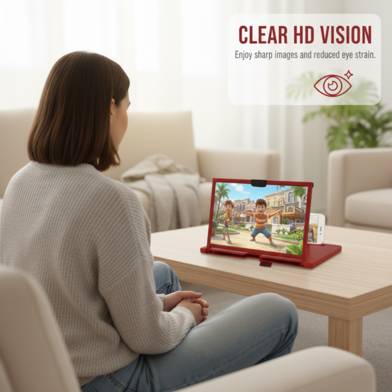 🥳VENTE CHAUDE 2026🥳💞50K+ VENDU !💥👓❤️ Soulagez la fatigue oculaire, rendez l'écran « plus grand » | Loupe de téléphone HD pour une visualisation plus facile🎬✨