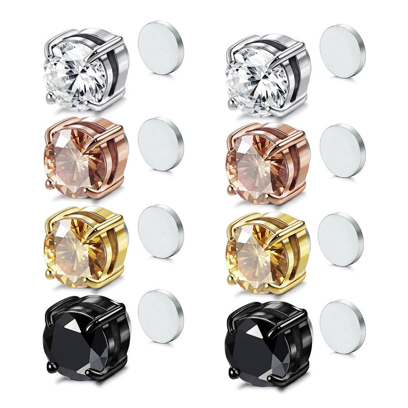 Boucles d'oreilles à clip magnétique en zirconium – sans perçage