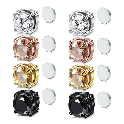 Boucles d'oreilles à clip magnétique en zirconium – sans perçage