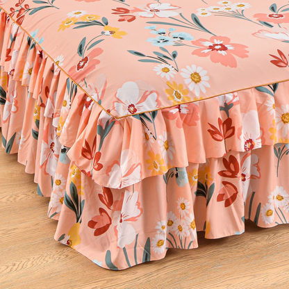 📢📢50 % de réduction !! ⏰Ensemble de jupe de lit à volants 3 pièces🛏️