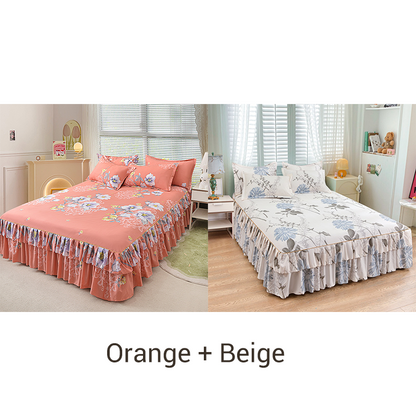 📢📢50 % de réduction !! ⏰Ensemble de jupe de lit à volants 3 pièces🛏️