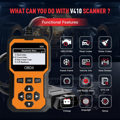 🔧🚗 50 % de réduction ⚡ Scanner OBD2 professionnel – Diagnostic complet, effacement 1 clic & 8 langues ! Compatible tous véhicules 1996+ 📊💡