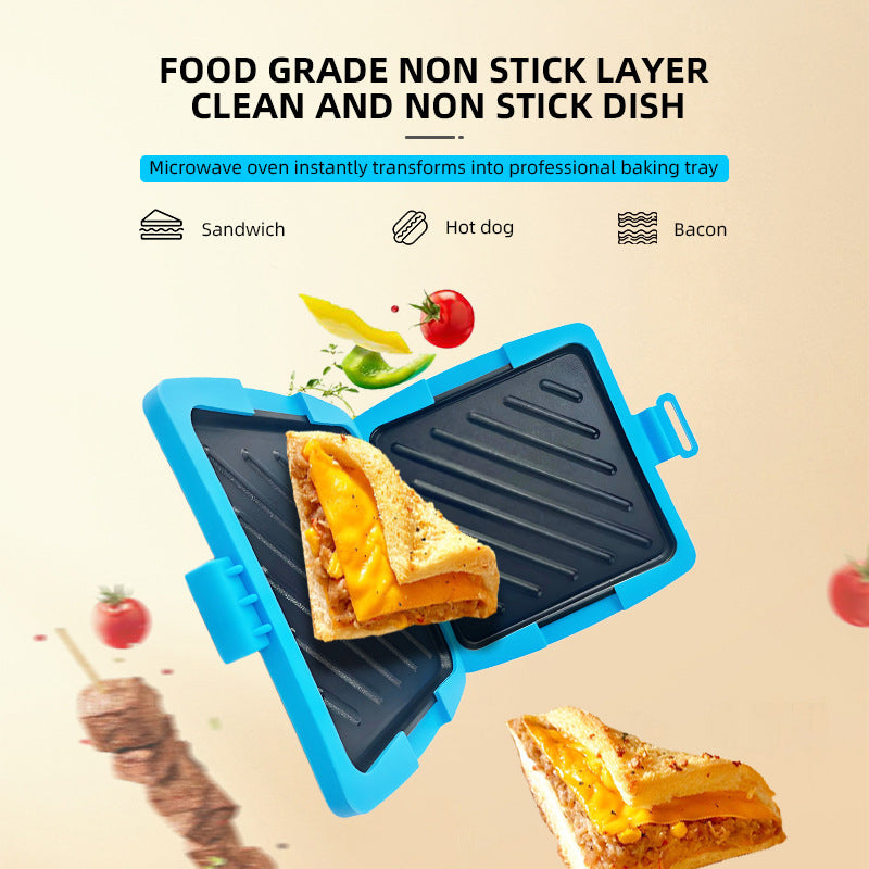 🎁 50% DE RÉDUCTION ! 💥 Four à Micro-ondes, Grille-Pain & Appareil à Sandwich 3-en-1 – Silicone + Métal – Surface Antiadhésive & Lavable au Lave-Vaisselle pour Cuisine Compacte 🔥🥪