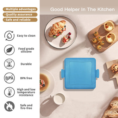 🎁 50% DE RÉDUCTION ! 💥 Four à Micro-ondes, Grille-Pain & Appareil à Sandwich 3-en-1 – Silicone + Métal – Surface Antiadhésive & Lavable au Lave-Vaisselle pour Cuisine Compacte 🔥🥪