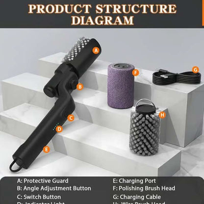 Brosse nettoyante électrique sans fil pour barbecues