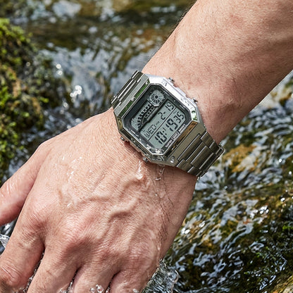 ⌚ 50 % DE RÉDUCTION ! ⏱️ Montre numérique unisexe avec écran carré – affichage lumineux, étanche jusqu'à 50 mètres et bracelet léger et résistant 🌙