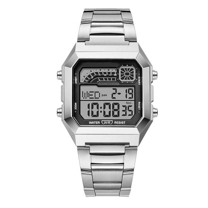 ⌚ 50 % DE RÉDUCTION ! ⏱️ Montre numérique unisexe avec écran carré – affichage lumineux, étanche jusqu'à 50 mètres et bracelet léger et résistant 🌙