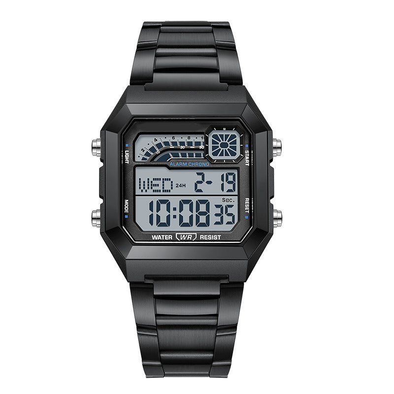 ⌚ 50 % DE RÉDUCTION ! ⏱️ Montre numérique unisexe avec écran carré – affichage lumineux, étanche jusqu'à 50 mètres et bracelet léger et résistant 🌙