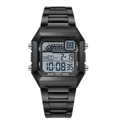 ⌚ 50 % DE RÉDUCTION ! ⏱️ Montre numérique unisexe avec écran carré – affichage lumineux, étanche jusqu'à 50 mètres et bracelet léger et résistant 🌙