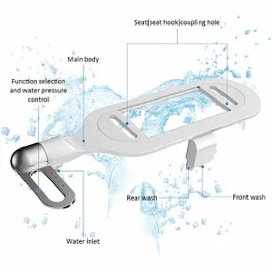 Accessoire de bidet pour toilette sans électricité à double buse