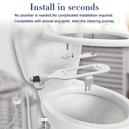 Accessoire de bidet pour toilette sans électricité à double buse