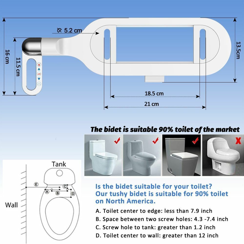 Accessoire de bidet pour toilette sans électricité à double buse