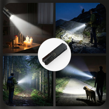 Lampe Torche LED P50 Rechargeable avec Zoom Réglable