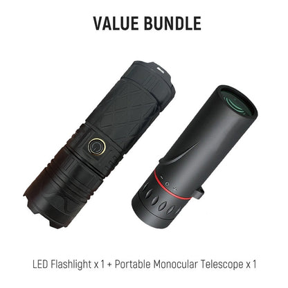 Lampe Torche LED P50 Rechargeable avec Zoom Réglable