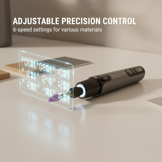 Ensemble de stylo de meulage rotatif électrique à affichage numérique