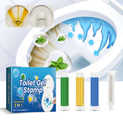 Tampon gel toilette 42 fleurs – Lot de 3 | 6 parfums frais | Nettoyant longue durée désodorisant pour salle de bain