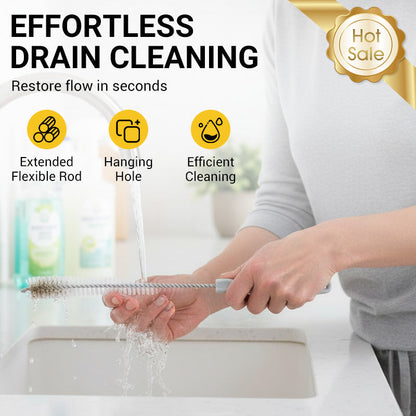 Brosse de nettoyage pour canalisation bouchée par les cheveux